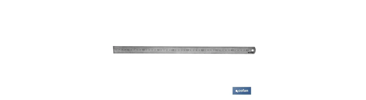 Regla de acero inoxidable | Escala métrica con marcas claras | Medidas de la regla: 600 mm