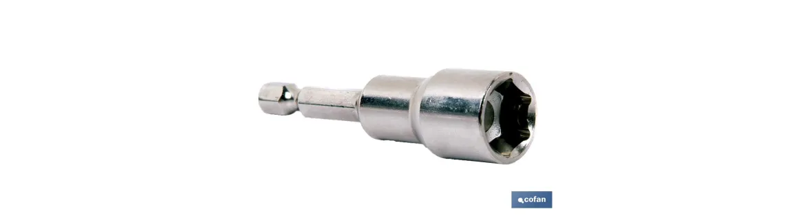 Adaptador de taladro 1/4 imantado para tornillos | Alojamiento del tornillo imantado | Medidas desde SW 5 hasta SW 13 mm