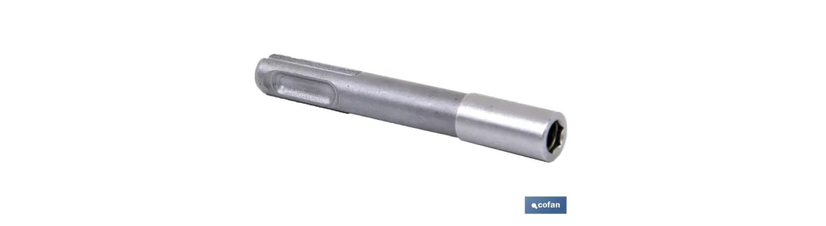 Adaptador porta puntas Imantado con acople SDS plus | Medidas SDS plus x 98 x 11 mm | Cambio de puntas imantado