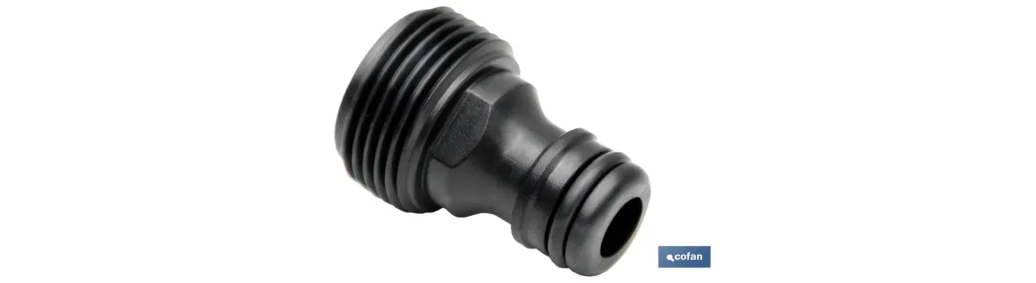 Adaptador de polipropileno de rosca macho 3/4 pulgadas | Apto para manguera | Ideal para jardinería
