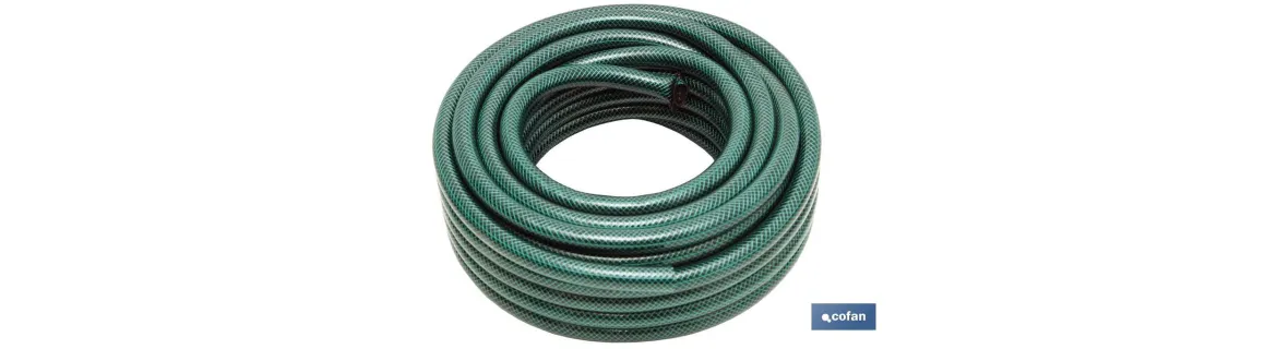 Manguera de 3 capas | Fabricado en PVC de color verde | Con medida Ø 15 mm | Longitud en 15 y 20 metros