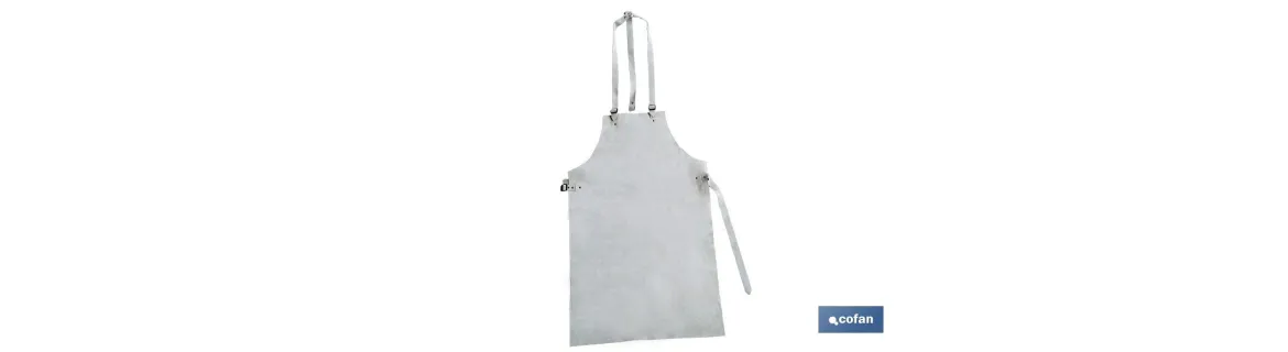 Delantal para Soldador | Fabricado en Piel de Serraje | Medidas 90 x 55 cm | Delantal Protector para Soldar