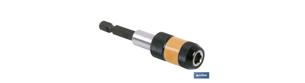 Adaptador porta puntas automático | Medidas 1/4 x 77 mm  | Cambio de puntas rápido