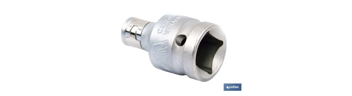 Adaptador de carraca para puntas 1/4 | Fabricado en acero al cromo vanadio | Medidas del adaptador de 1/4