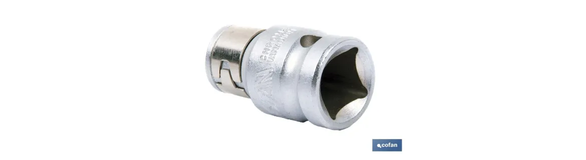 Adaptador de carraca para puntas 5/6 | Fabricado en acero al cromo vanadio | Medidas del adaptador de 3/8