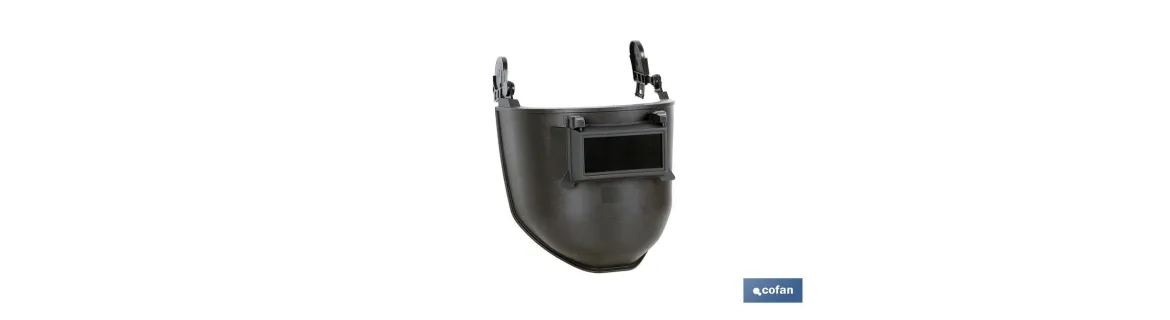 Máscara de soldar | Adaptable a casco de obra | Color negro
