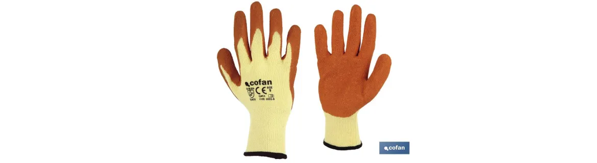Guantes de tela y palma de látex | Adherencia correcta y resistentes | Ideales para trabajos manuales | Cómodos y adaptables