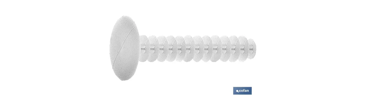 Tapón para tapar agujeros de anclajes de andamio | Fabricado en nailon | Medidas de Ø 14 mm y longitud de 37 y 70 mm