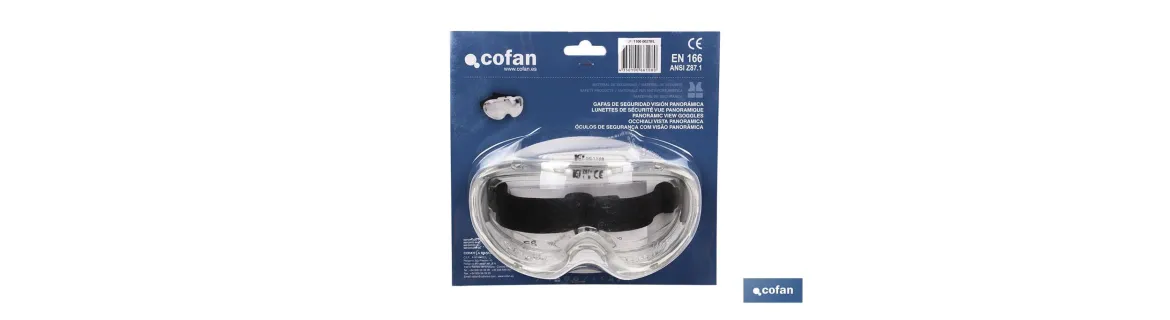 Gafas de Protección contra Proyecciones | Confortables y Ligeras | Ajuste con Goma | Protección UV | Blíster