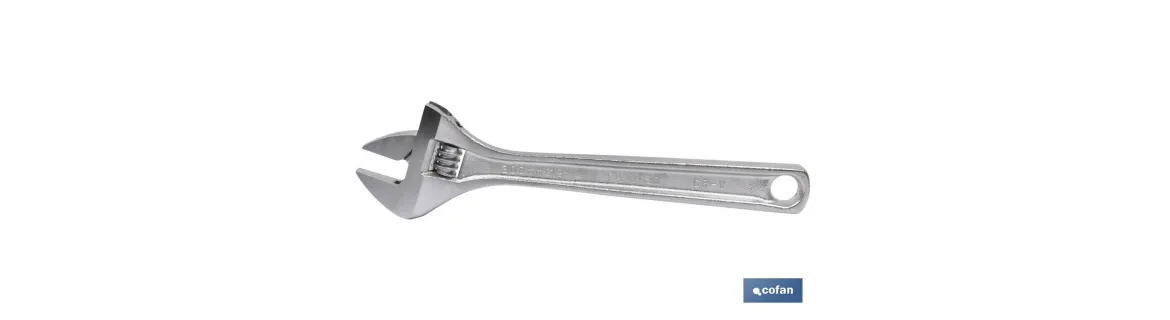 Llave inglesa con moleta central | Varias medidas y aperturas | Ajustable | Fabricada en acero al cromo-vanadio