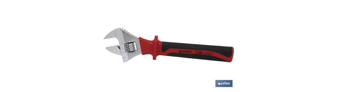 Llave inglesa con moleta central | 1000 voltios | Mango Comfort | Varias medidas y aperturas