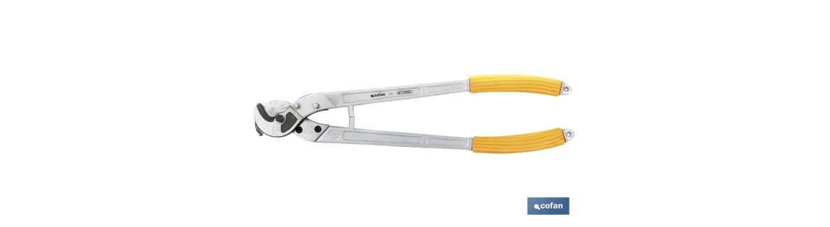 Tenazas cortacables de aluminio y cobre | Para grosores desde 3 hasta 22 mm | Longitud 220 mm