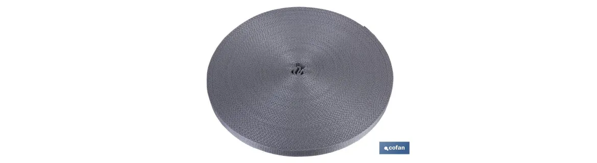 Rollo cinta persiana 17mm x 50m gris