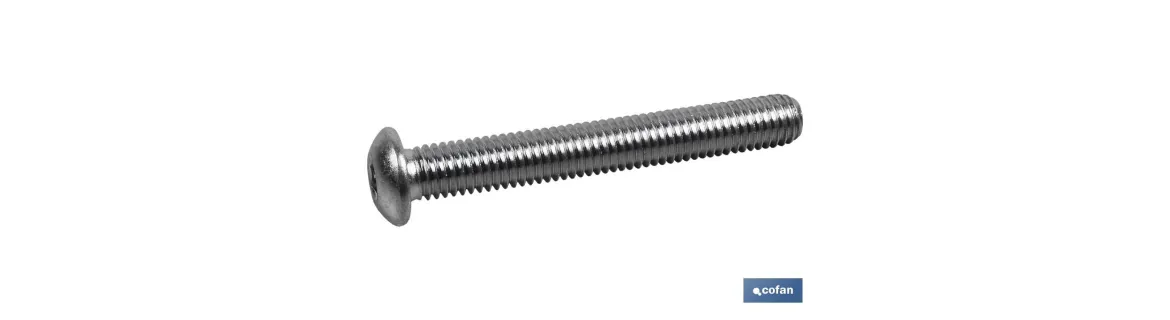 Tornillo Allen DIN ISO 7380 | Rosca total | Clase 10.9 zincado | Medidas desde M-4 hasta M-10