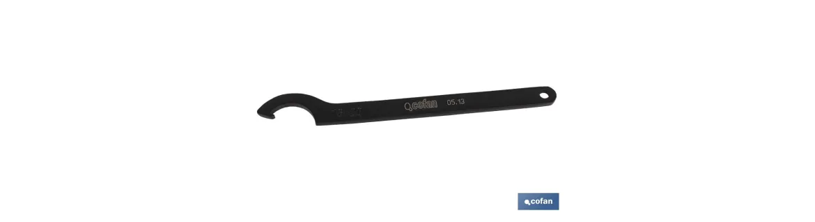 Llave de gancho DIN 1810 | Disponibles para tamaños desde 16-20 mm, hasta 150-165 mm | Fabricadas en acero al cromo