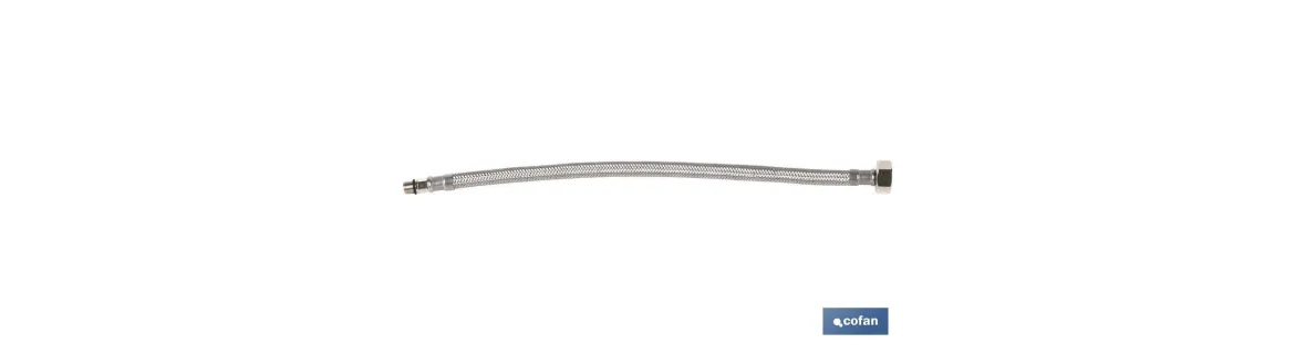 Conexión Flexible | Macho/Hembra | Acero Inoxidable | M 10x1 - H 1/2 | 35 cm de Longitud | Para lavabo, grifo y cocina