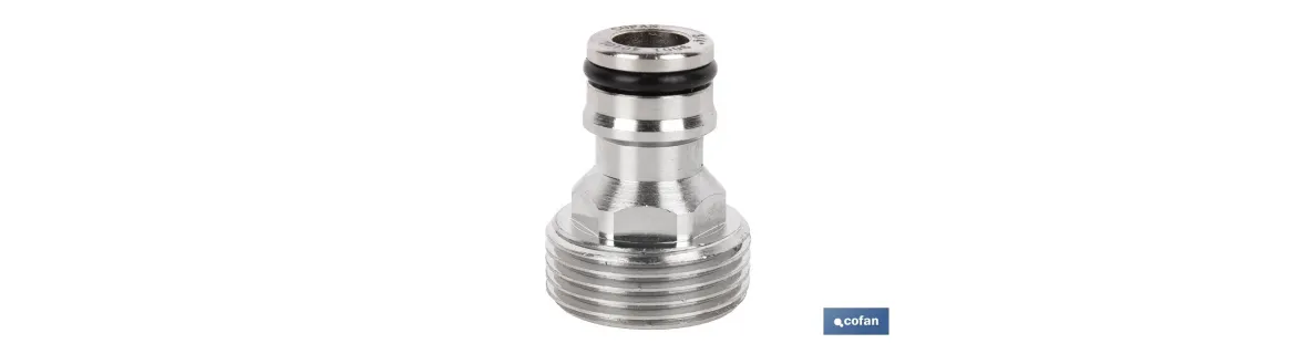 Adaptador de latón de rosca macho | Diferentes medidas | Apto para manguera | Ideal para jardinería