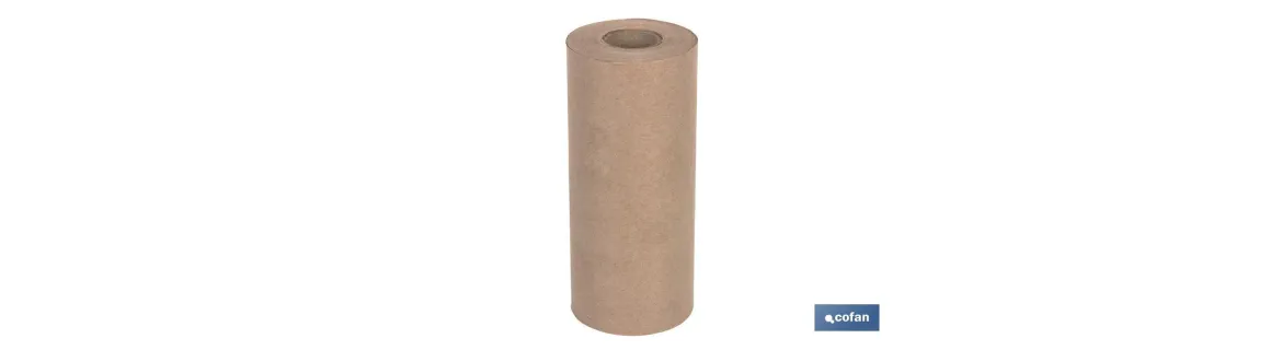 Rollo de papel Kraft para suelos | Color marrón | Medidas en 105 cm de ancho y 45 metros de largo