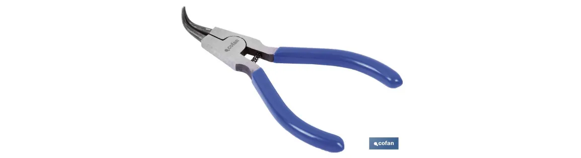 Alicates para arandelas con circlip exterior curvo | Fabricados en acero de alta calidad | Medidas de los alicates: 225 mm