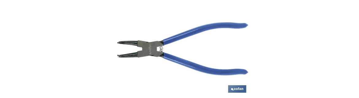 Alicates para arandelas con circlip interior curvo | Fabricados en acero de alta calidad | Medidas de los alicates: 225 mm