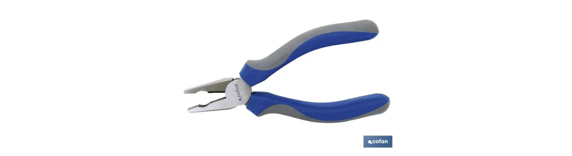 Alicate universal con muelle | Alicate para electricista con mango ergonómico | Medidas del alicate: 200 mm