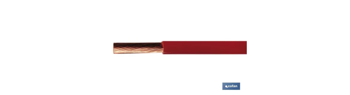 Rollo Cable Eléctrico de 100 m | H07V-K | Sección 1 x 1,5 mm2 | Color rojo