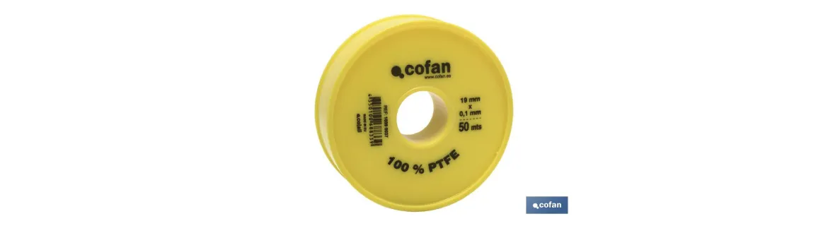 Rollo de cinta PTFE | Varias Medidas | Envase de 1 uds