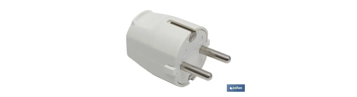 Clavija Bipolar Schuko | 16 A - 250 V | Color Blanco
