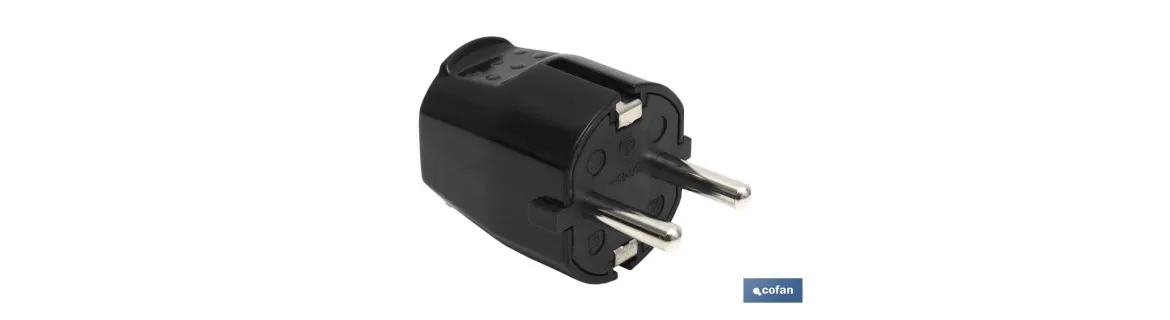 Clavija Bipolar Schuko | 16 A - 250 V | Color Negro