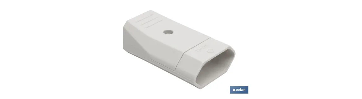 Base enchufe bipolar aérea | Color blanco | 10 A - 250 V