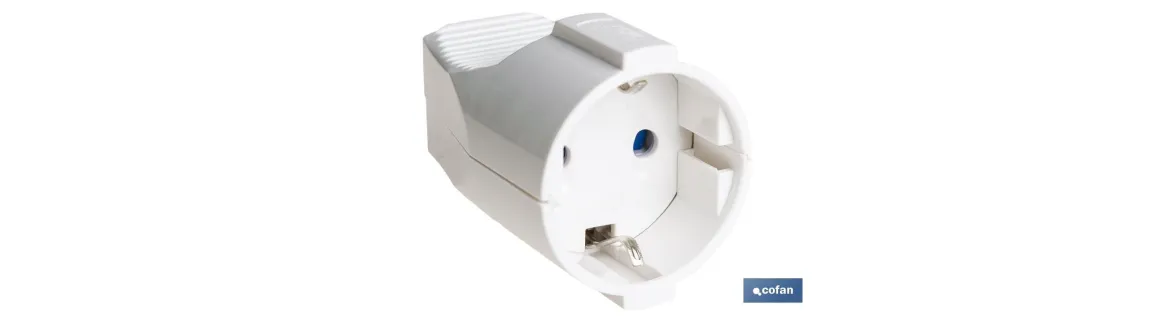 Base móvil enchufe bipolar | Color blanco | 16 A - 250 V