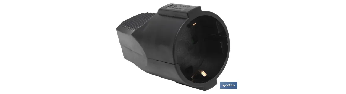 Base móvil enchufe bipolar | Color negro | 16 A - 250 V