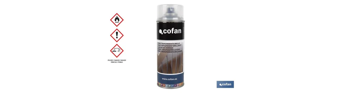 Barniz en Spray | Brillo o Mate | Envase 400 ml | Transparente