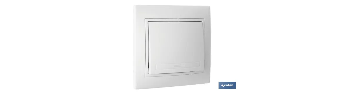 Interruptor - Conmutador de empotrar | Modelo Pacific | 10 A - 250 V | Color blanco