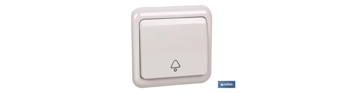 Pulsador de empotrar | Modelo Pacific | 10 A - 250 V | Color blanco