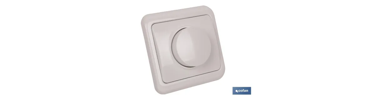 Regulador de luz de empotrar | Modelo Pacific | 16 A - 250 V - 500 W | Color blanco