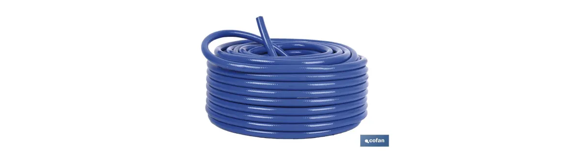 Manguera Compresor reforzada de Aire comprimido | Longitud de 50m fabricada en PVC con tejido interior