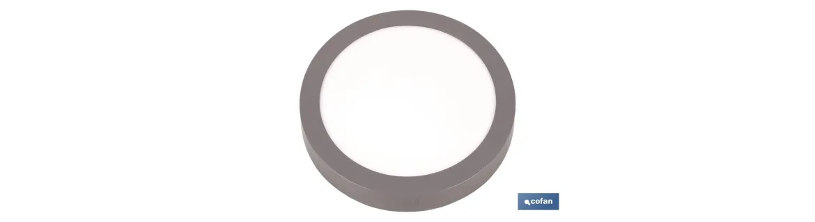 Downlight Gris redondo Superficie
