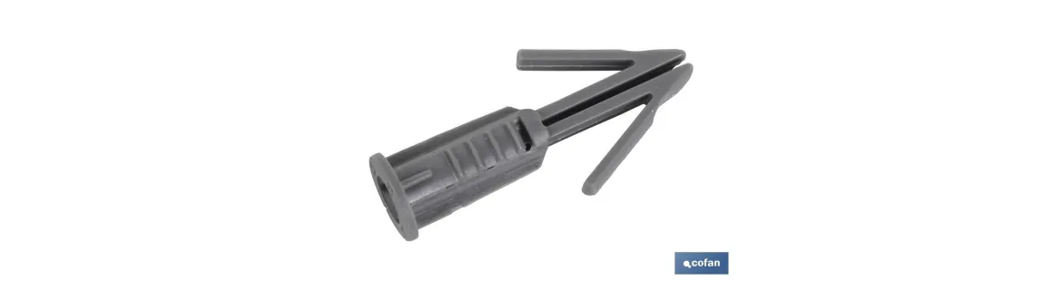 Taco flecha para placas de yeso | Medidas de Ø 6 x 10 mm y  Ø 6 x 17 mm