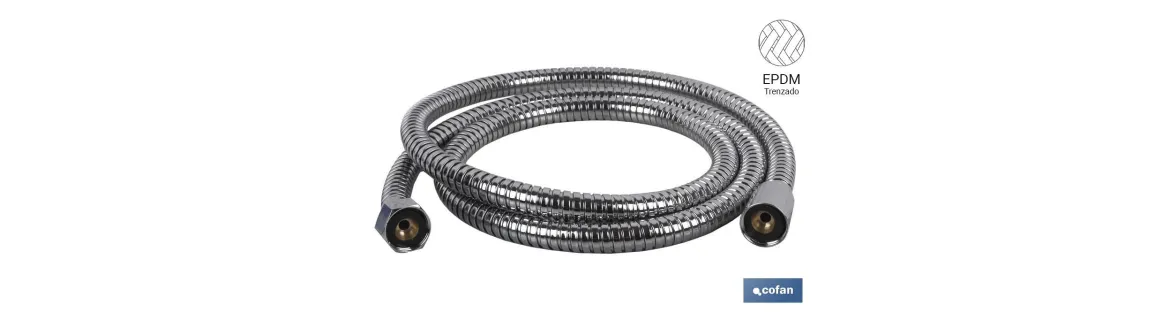 Flexo de Ducha | Inoxidable | Extensible | Longitud 1,5 | Rosca 1/2 Universal | Racores de Latón