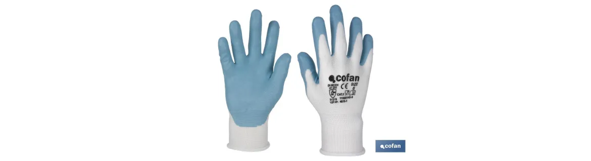Guantes impregnados para uso alimentario | Sin costuras | Comodidad y seguridad | Con recubrimiento de nitrilo