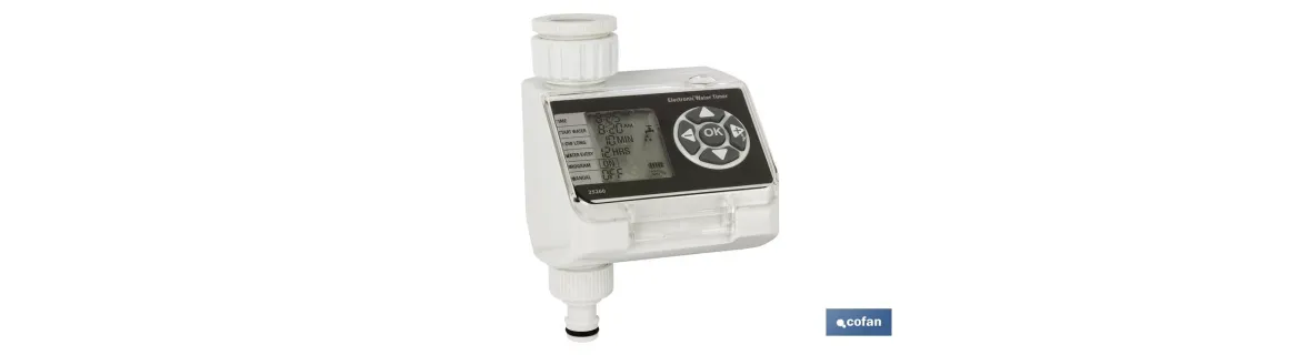Temporizador de riego digital | Ajuste electrónico | Apto para jardín | 4 funciones