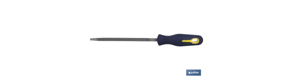 Lima triangular extra delgada | Modelo extrafina | Dos medidas disponibles | Mango intercambiable y ergonómico