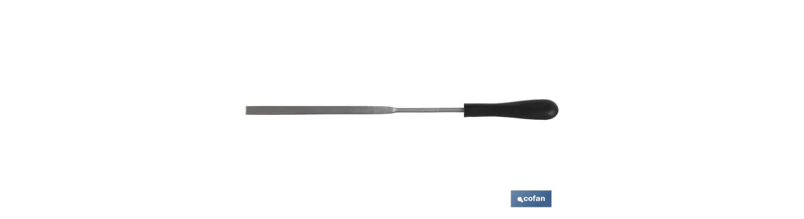 Lima de aguja plana paralela | Longitud: 6 y grano: 13 | Mango fabricado en goma | Modelo fina