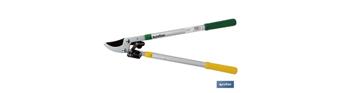 Tijeras de poda telescópicas 64 cm | Capacidad de corte de hasta 45 mm de diámetro | Acero revestido, carbono y PTFE