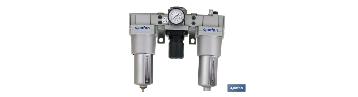 Filtro regulador presión + Lubricador rosca 1/2 | Filtro Regulador Aire Comprimido de Compresor