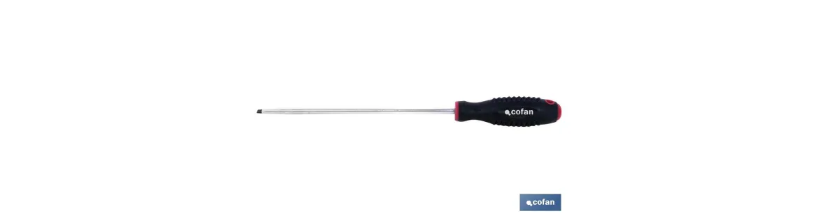 Destornillador plano de mecánico electricista | Modelo Comfort plus | Medidas de huella desde SL 3 mm hasta SL 6mm