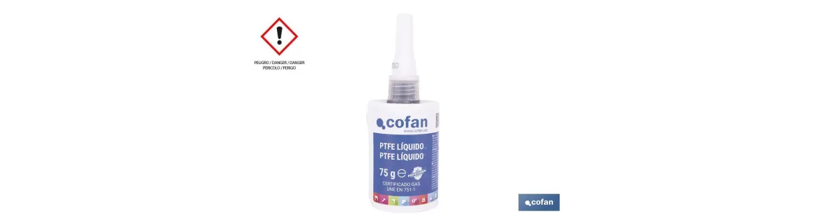 PTFE líquido 50 ml | Sellador para tuberías | Garantiza una perfecta estanqueidad y soporta la presión, vibración y temperatura
