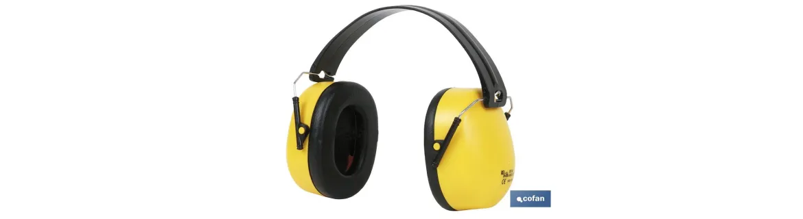 Auriculares de Protección | Antirruido | Color Amarillo | Fabricado en ABS y Poliestireno | Con Blíster o Sin Blíster