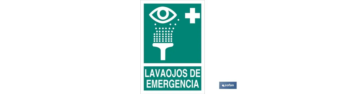 Lavaojos de Emergencia Pictograma + Texto